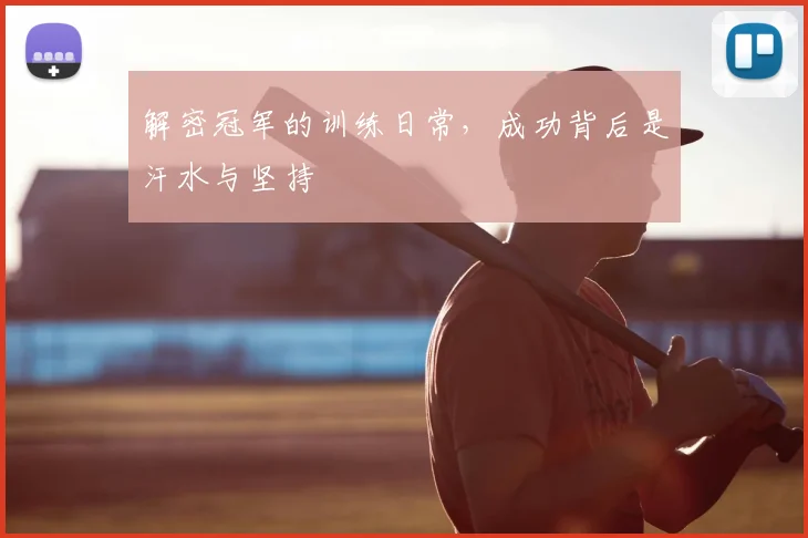 解密冠军的训练日常,成功背后是汗水与坚持